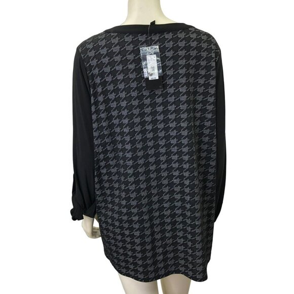 SLIM FACTOR BY INVESTMENT 3/4 ROLL TAB SLEEVE TUNIC TOP LG NWT - Picture 4 of 6